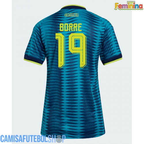 Camisa de time de futebol Colômbia Rafael Santos Borre #19 Replicas 2º Equipamento Feminina Mundo 2026 Manga Curta